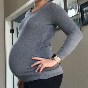 Gray Maternity Sweater